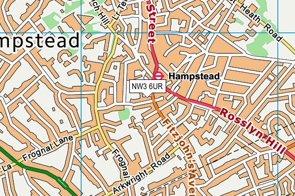NW3 6UR map - OS VectorMap District (Ordnance Survey) NW3 6UR map - OS VectorMap District (Ordnance Survey)