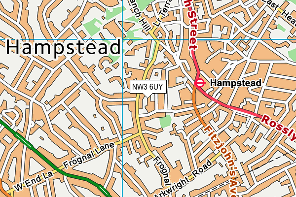 NW3 6UY map - OS VectorMap District (Ordnance Survey)