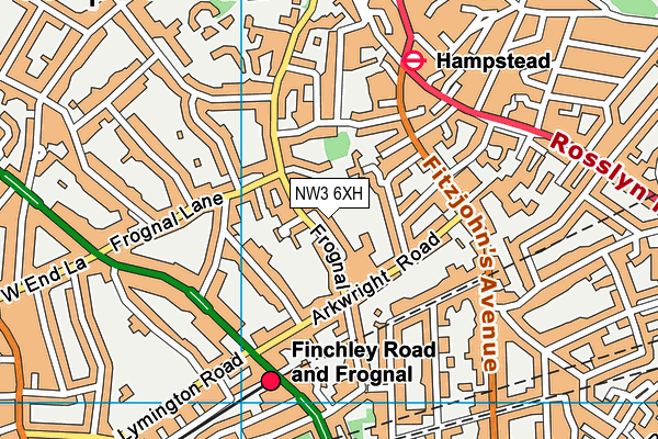 NW3 6XH map - OS VectorMap District (Ordnance Survey) NW3 6XH map - OS VectorMap District (Ordnance Survey)