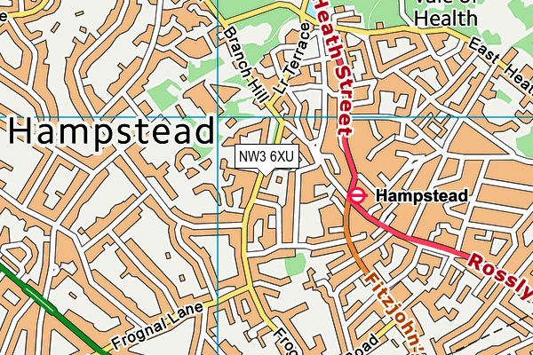 NW3 6XU map - OS VectorMap District (Ordnance Survey) NW3 6XU map - OS VectorMap District (Ordnance Survey)