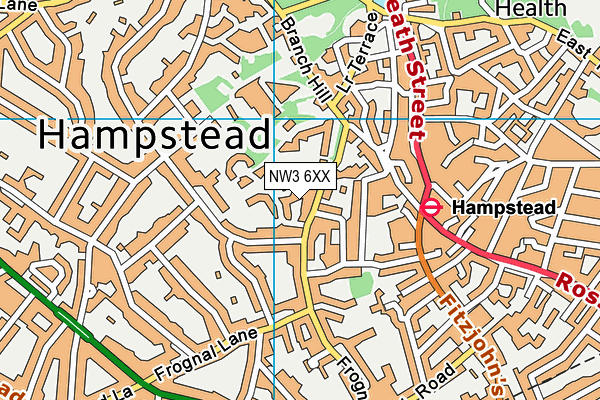 NW3 6XX map - OS VectorMap District (Ordnance Survey)