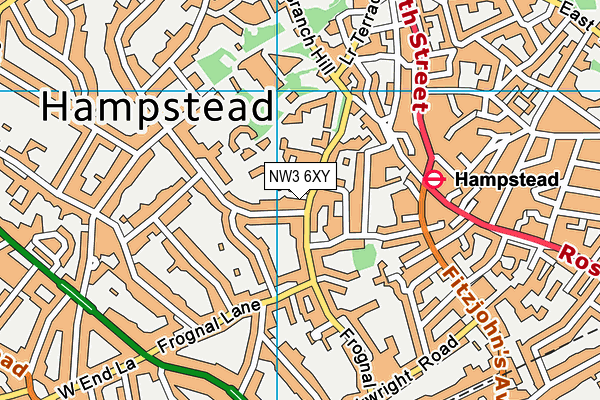NW3 6XY map - OS VectorMap District (Ordnance Survey) NW3 6XY map - OS VectorMap District (Ordnance Survey)