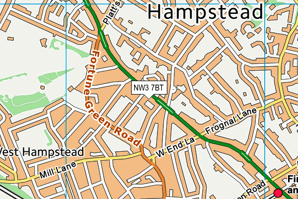 NW3 7BT map - OS VectorMap District (Ordnance Survey) NW3 7BT map - OS VectorMap District (Ordnance Survey)
