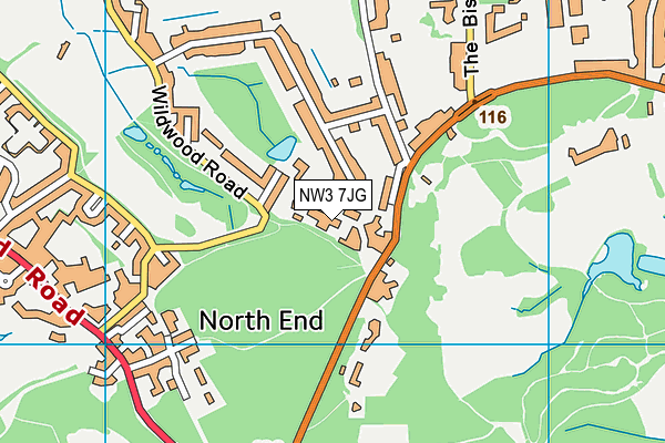 NW3 7JG map - OS VectorMap District (Ordnance Survey) NW3 7JG map - OS VectorMap District (Ordnance Survey)