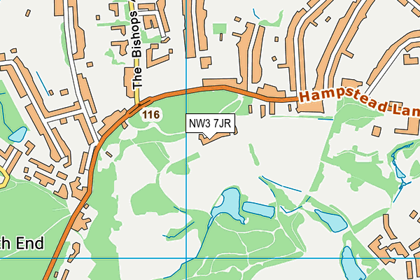 NW3 7JR map - OS VectorMap District (Ordnance Survey) NW3 7JR map - OS VectorMap District (Ordnance Survey)