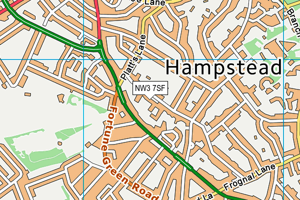 NW3 7SF map - OS VectorMap District (Ordnance Survey) NW3 7SF map - OS VectorMap District (Ordnance Survey)