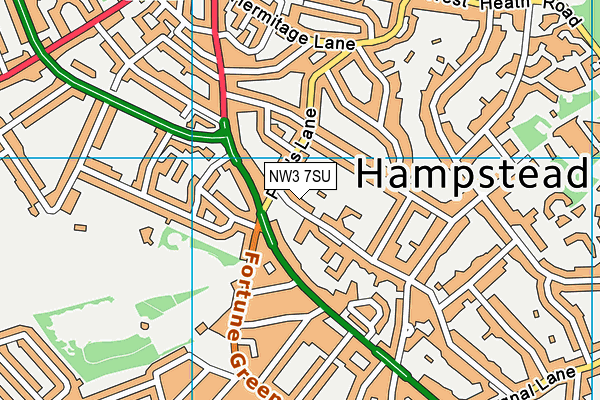 NW3 7SU map - OS VectorMap District (Ordnance Survey) NW3 7SU map - OS VectorMap District (Ordnance Survey)