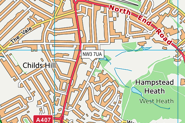 NW3 7UA map - OS VectorMap District (Ordnance Survey) NW3 7UA map - OS VectorMap District (Ordnance Survey)