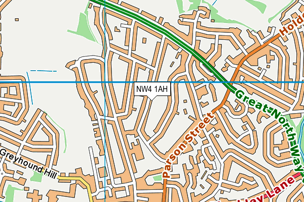 NW4 1AH map - OS VectorMap District (Ordnance Survey) NW4 1AH map - OS VectorMap District (Ordnance Survey)