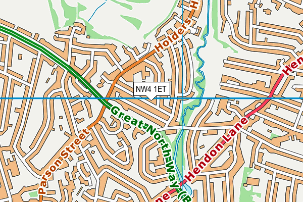 NW4 1ET map - OS VectorMap District (Ordnance Survey) NW4 1ET map - OS VectorMap District (Ordnance Survey)