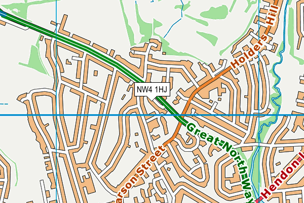 NW4 1HJ map - OS VectorMap District (Ordnance Survey) NW4 1HJ map - OS VectorMap District (Ordnance Survey)