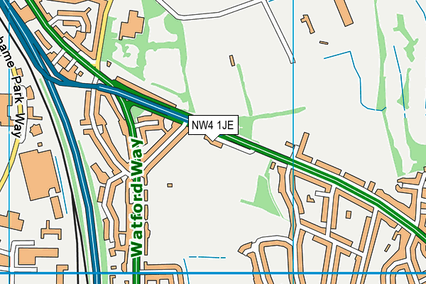 NW4 1JE map - OS VectorMap District (Ordnance Survey) NW4 1JE map - OS VectorMap District (Ordnance Survey)