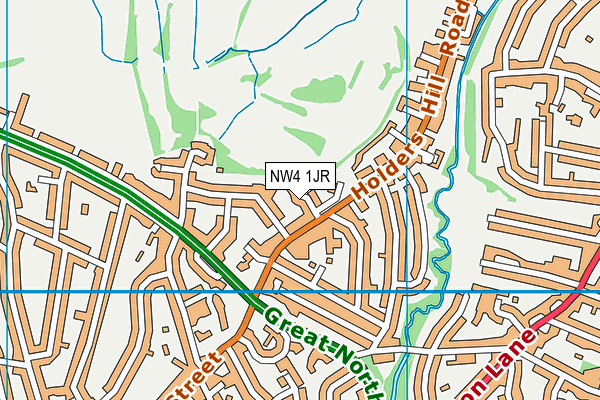 NW4 1JR map - OS VectorMap District (Ordnance Survey) NW4 1JR map - OS VectorMap District (Ordnance Survey)