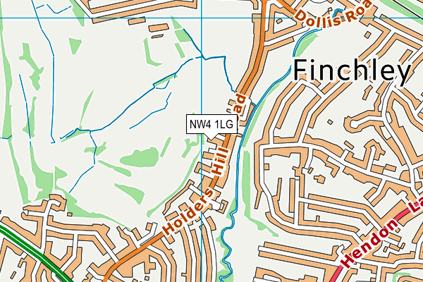 NW4 1LG map - OS VectorMap District (Ordnance Survey) NW4 1LG map - OS VectorMap District (Ordnance Survey)