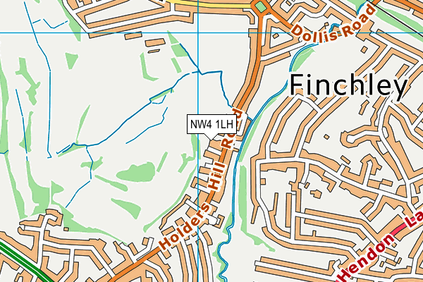 NW4 1LH map - OS VectorMap District (Ordnance Survey) NW4 1LH map - OS VectorMap District (Ordnance Survey)