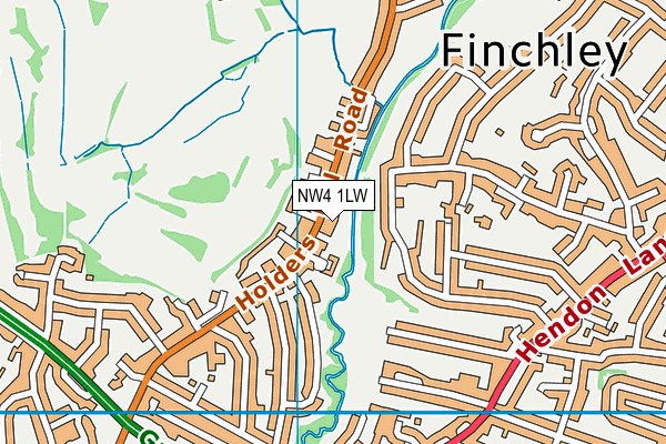 NW4 1LW map - OS VectorMap District (Ordnance Survey) NW4 1LW map - OS VectorMap District (Ordnance Survey)