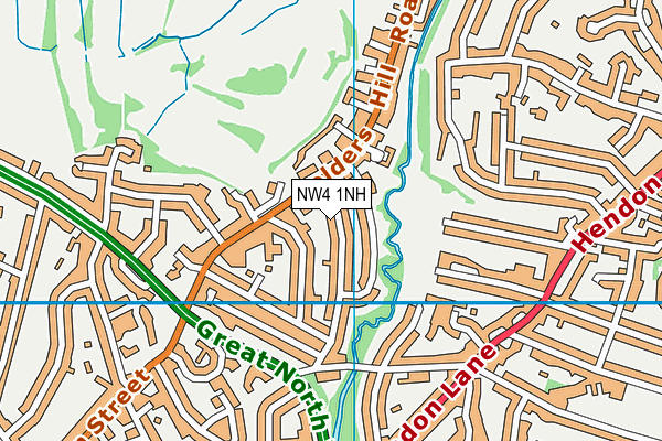 NW4 1NH map - OS VectorMap District (Ordnance Survey) NW4 1NH map - OS VectorMap District (Ordnance Survey)