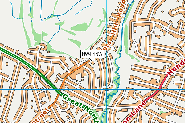 NW4 1NW map - OS VectorMap District (Ordnance Survey) NW4 1NW map - OS VectorMap District (Ordnance Survey)