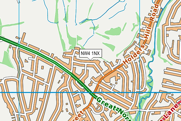 NW4 1NX map - OS VectorMap District (Ordnance Survey) NW4 1NX map - OS VectorMap District (Ordnance Survey)