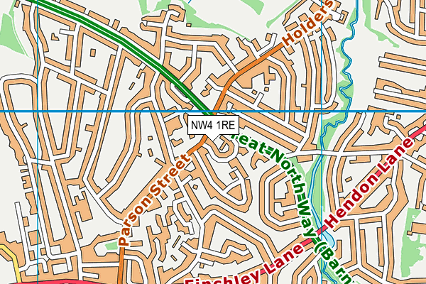 NW4 1RE map - OS VectorMap District (Ordnance Survey) NW4 1RE map - OS VectorMap District (Ordnance Survey)
