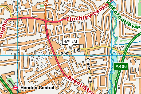 NW4 2AT map - OS VectorMap District (Ordnance Survey) NW4 2AT map - OS VectorMap District (Ordnance Survey)