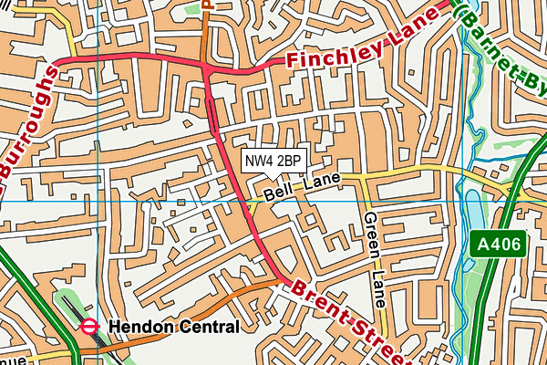 NW4 2BP map - OS VectorMap District (Ordnance Survey) NW4 2BP map - OS VectorMap District (Ordnance Survey)
