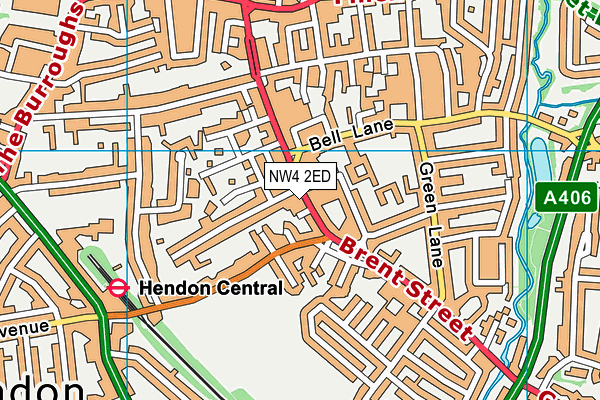 NW4 2ED map - OS VectorMap District (Ordnance Survey) NW4 2ED map - OS VectorMap District (Ordnance Survey)