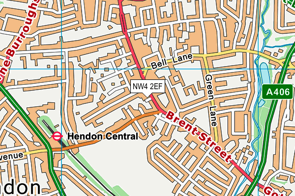 NW4 2EF map - OS VectorMap District (Ordnance Survey) NW4 2EF map - OS VectorMap District (Ordnance Survey)