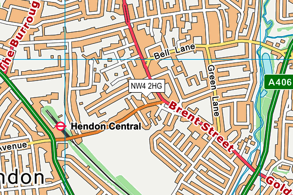 NW4 2HG map - OS VectorMap District (Ordnance Survey) NW4 2HG map - OS VectorMap District (Ordnance Survey)
