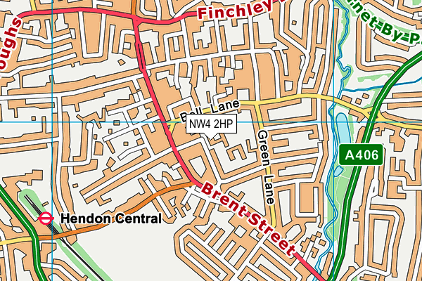 NW4 2HP map - OS VectorMap District (Ordnance Survey)