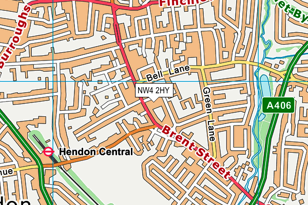 NW4 2HY map - OS VectorMap District (Ordnance Survey) NW4 2HY map - OS VectorMap District (Ordnance Survey)
