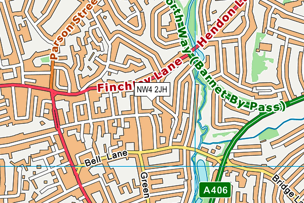 NW4 2JH map - OS VectorMap District (Ordnance Survey) NW4 2JH map - OS VectorMap District (Ordnance Survey)