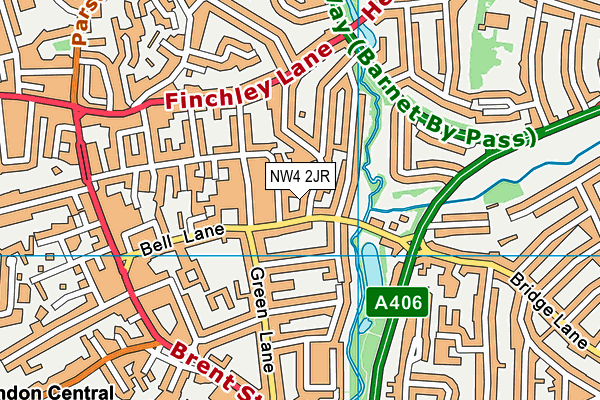 NW4 2JR map - OS VectorMap District (Ordnance Survey) NW4 2JR map - OS VectorMap District (Ordnance Survey)