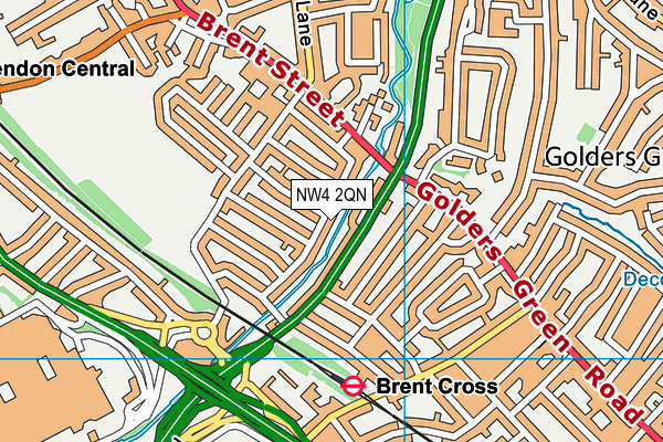 NW4 2QN map - OS VectorMap District (Ordnance Survey) NW4 2QN map - OS VectorMap District (Ordnance Survey)