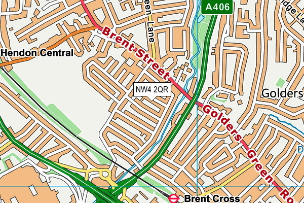 NW4 2QR map - OS VectorMap District (Ordnance Survey) NW4 2QR map - OS VectorMap District (Ordnance Survey)