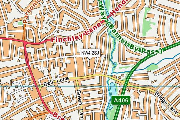NW4 2SJ map - OS VectorMap District (Ordnance Survey) NW4 2SJ map - OS VectorMap District (Ordnance Survey)