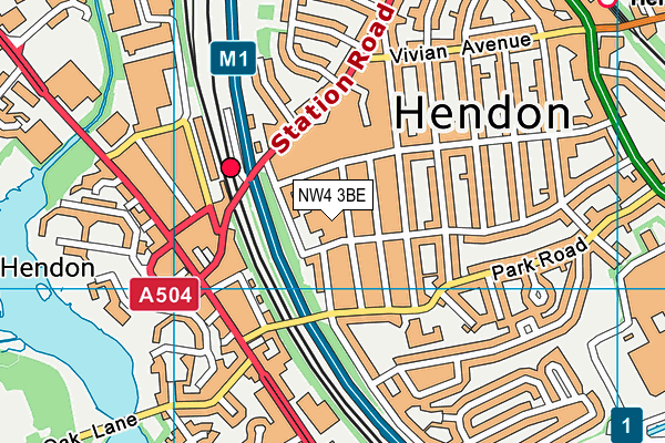 NW4 3BE map - OS VectorMap District (Ordnance Survey) NW4 3BE map - OS VectorMap District (Ordnance Survey)