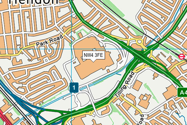 NW4 3FE map - OS VectorMap District (Ordnance Survey) NW4 3FE map - OS VectorMap District (Ordnance Survey)