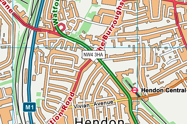 NW4 3HA map - OS VectorMap District (Ordnance Survey) NW4 3HA map - OS VectorMap District (Ordnance Survey)