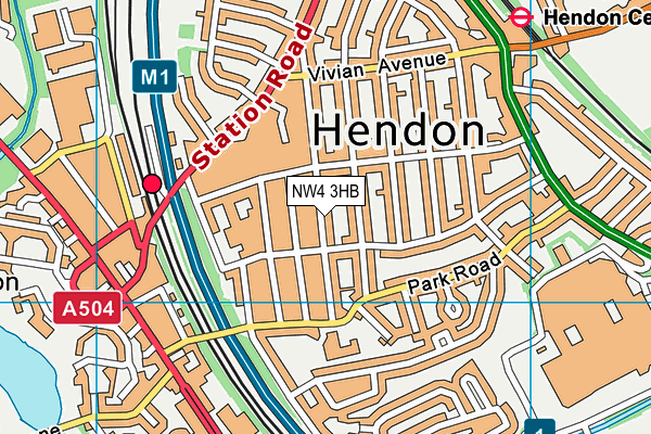 NW4 3HB map - OS VectorMap District (Ordnance Survey) NW4 3HB map - OS VectorMap District (Ordnance Survey)