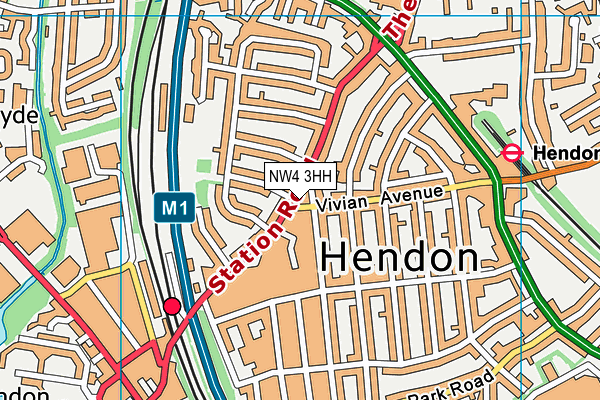 NW4 3HH map - OS VectorMap District (Ordnance Survey) NW4 3HH map - OS VectorMap District (Ordnance Survey)