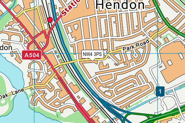 NW4 3PS map - OS VectorMap District (Ordnance Survey) NW4 3PS map - OS VectorMap District (Ordnance Survey)