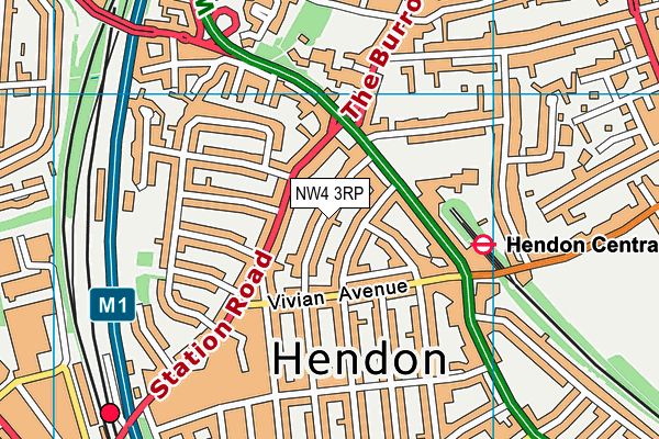 NW4 3RP map - OS VectorMap District (Ordnance Survey) NW4 3RP map - OS VectorMap District (Ordnance Survey)