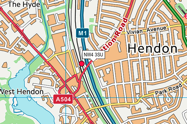 NW4 3SU map - OS VectorMap District (Ordnance Survey) NW4 3SU map - OS VectorMap District (Ordnance Survey)