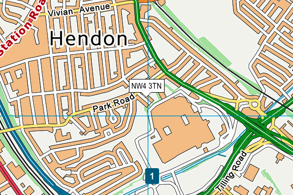 NW4 3TN map - OS VectorMap District (Ordnance Survey) NW4 3TN map - OS VectorMap District (Ordnance Survey)