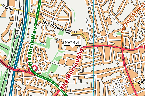 NW4 4BT map - OS VectorMap District (Ordnance Survey) NW4 4BT map - OS VectorMap District (Ordnance Survey)