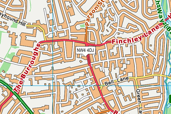 NW4 4DJ map - OS VectorMap District (Ordnance Survey) NW4 4DJ map - OS VectorMap District (Ordnance Survey)