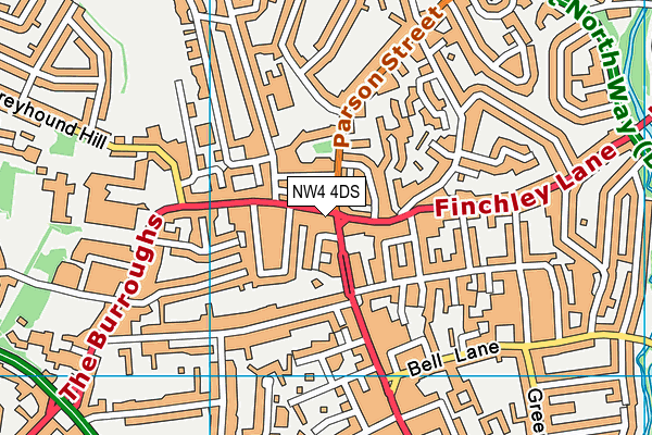 NW4 4DS map - OS VectorMap District (Ordnance Survey) NW4 4DS map - OS VectorMap District (Ordnance Survey)