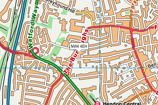 NW4 4EH map - OS VectorMap District (Ordnance Survey) NW4 4EH map - OS VectorMap District (Ordnance Survey)