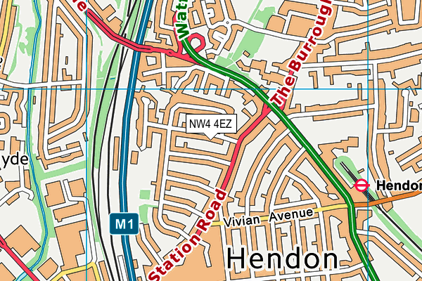 NW4 4EZ map - OS VectorMap District (Ordnance Survey) NW4 4EZ map - OS VectorMap District (Ordnance Survey)
